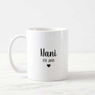 Nani First Time Grandma Pregnancy Announcement Coffee Mug