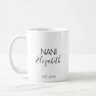 Nani Grandma Custom Name Pregnancy Announcement Coffee Mug