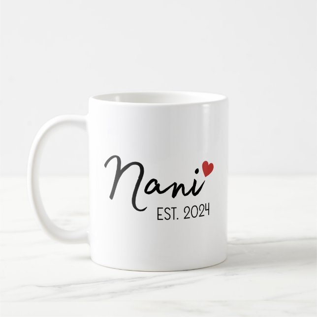 Nani Nana Est 2024 Mug Set, New Indian Grandparent (Left)