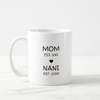 Nani Pregnancy Announcement First Time Grandma Coffee Mug