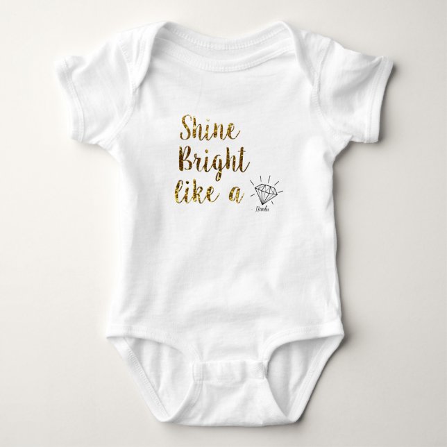 Nanlix Baby White Bodysuit (Front)