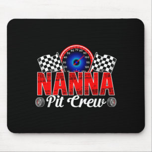 Nanna Pit Crew Racing Family Race Car Birthday Boy Mouse Pad