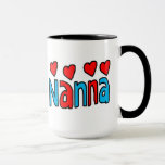 NANNAS MUG<br><div class="desc">GRANDMOTHER NANNAS MUG WITH RED LOVE HEARTS</div>