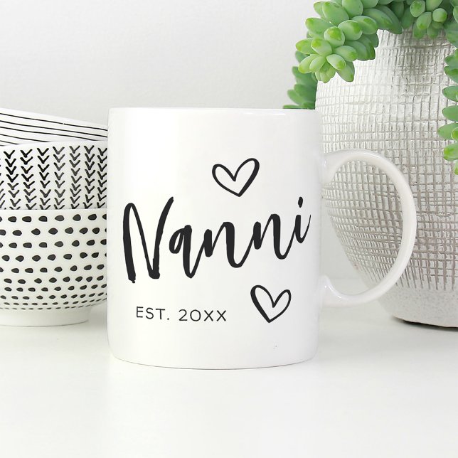 Nanni Year Established Grandma Coffee Mug (Creator Uploaded)