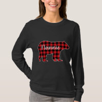Nannie Bear Red Plaid Family Matching Christmas Pa