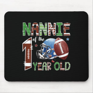 Nannie Of The 1 Year Old Football 1st Year Down Bi Mouse Pad