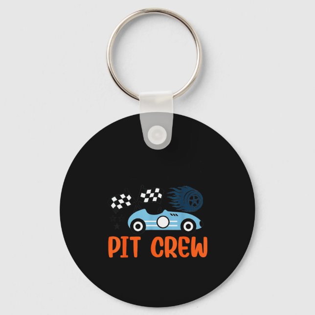 Nannie T Crew Race Car Family Matching Birthday  Key Ring (Front)