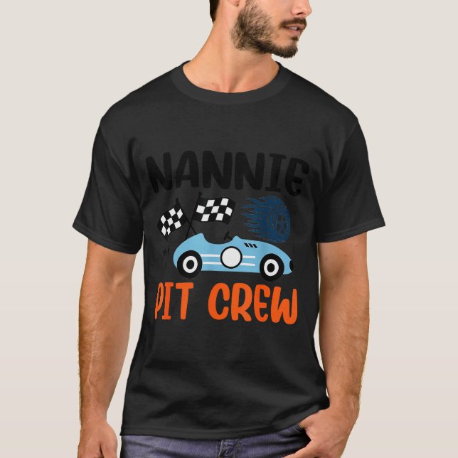 Nannie T Crew Race Car Family Matching Birthday  T-Shirt (Front)