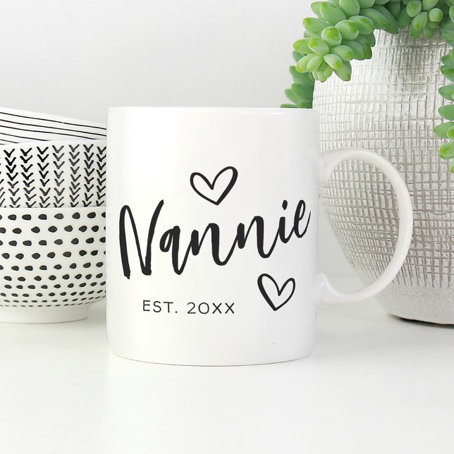 Nannie Year Established Grandma Coffee Mug (Creator Uploaded)