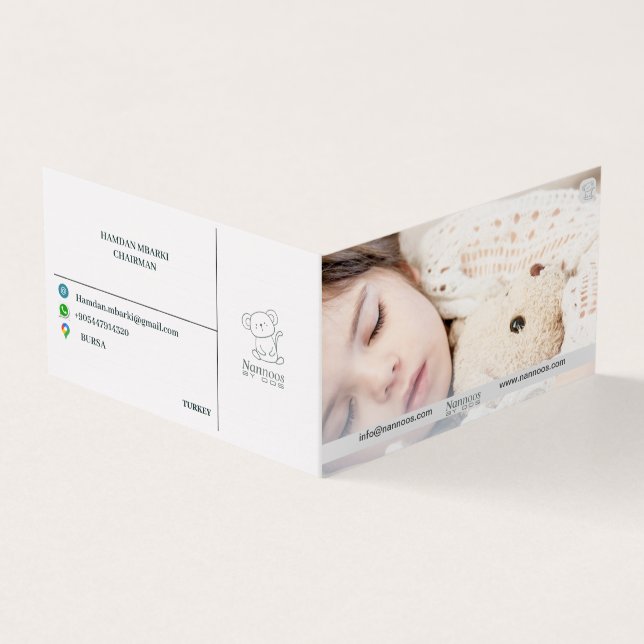 NANNOOS  FOLDED BUSINESS CARD (Outside)
