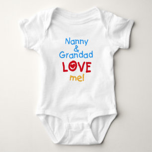 Nanny and Grandad Love Me Baby T-Shirt Baby Bodysuit