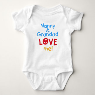 Nanny and Grandad Love Me Baby T-Shirt Bodysuit