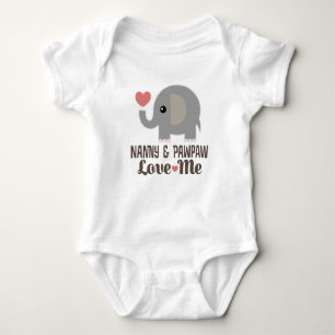 Nanny and Pawpaw Love Me Baby Bodysuit