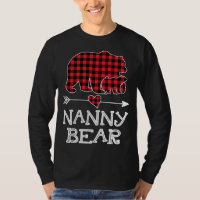 Nanny Bear Christmas Xmas Pajama Red Plaid Buffalo
