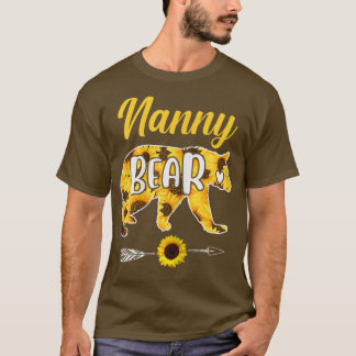 Nanny Bear Sunflower Mother Father Family  T-Shirt