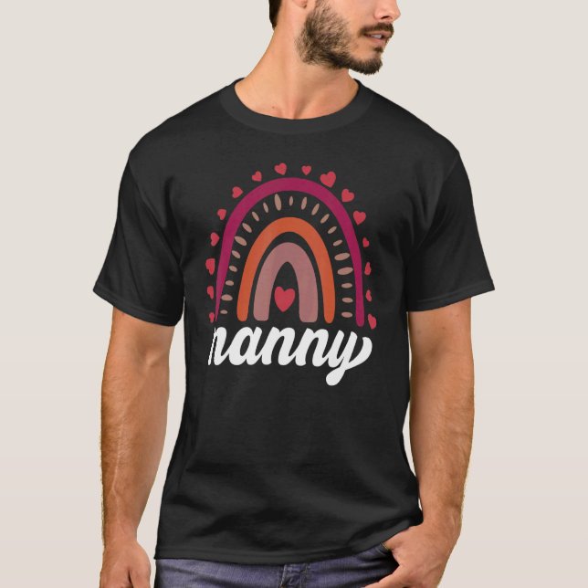 Nanny  Boho Rainbow Back To School Grandma Appreci T-Shirt (Front)