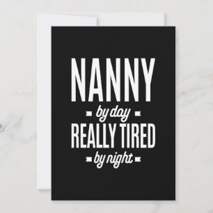 Nanny By Day Really Tired By Night Thank You Card