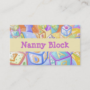 Nanny Child Day Care Babysitter Business Card