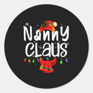 Nanny Claus Matching Christmas Costume Classic Round Sticker