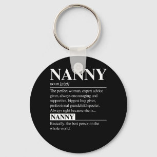 Nanny Definition Grandma Mother Day Gifts Women Key Ring