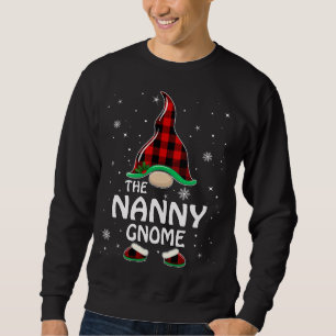 Nanny Gnome Buffalo Plaid Matching Family Christma Sweatshirt