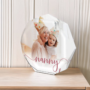 Nanny Grandma Script Overlay Photo Block