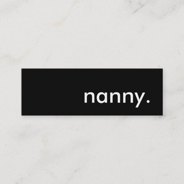 nanny. mini business card (Front)