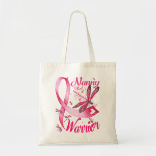 Nanny Of A Warrior Dragonfly Breast Cancer Tote Bag