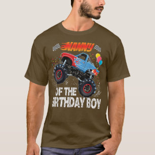 Nanny of the Birthday Boy Monster Truck Matching F T-Shirt