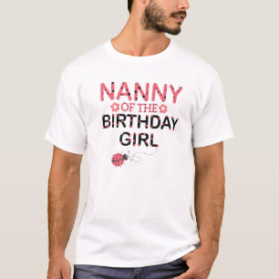 Nanny Of The Birthday Girl Family Matching Ladybug T-Shirt