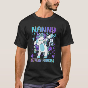 Nanny of the Birthday Party Princess Dabbing Unico T-Shirt