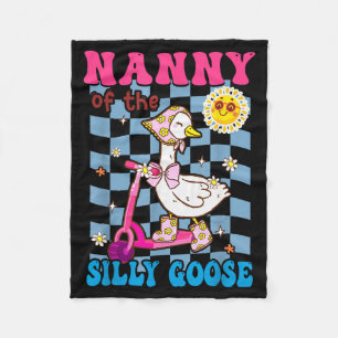 Nanny Of The Silly Goose First Birthday Family Mat Fleece Blanket