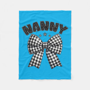 Nanny Pit Crew Family Racing Birthday Race Car Fleece Blanket