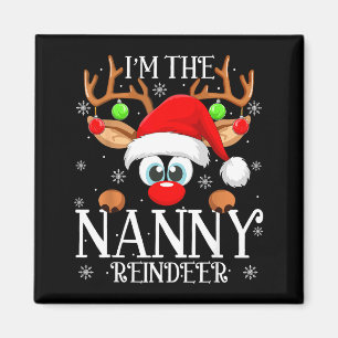 Nanny Reindeer Christmas Family Matching Group Fun Magnet