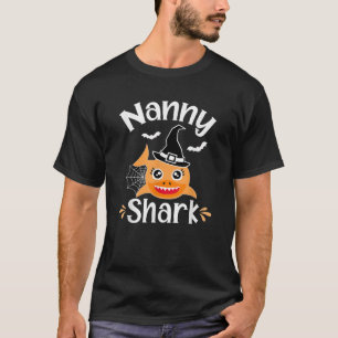 Nanny Shark Funny Halloween Nanny Grandma T-Shirt