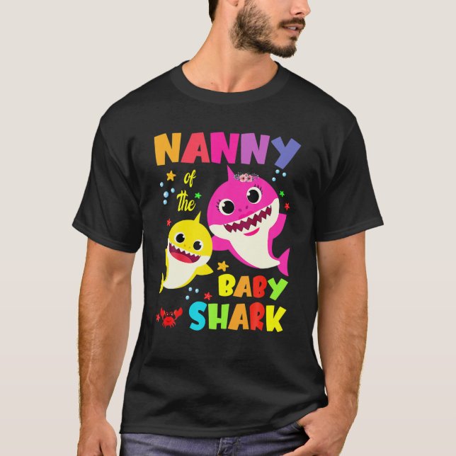 Nanny Shark Gift Cute Baby Shark Family Matching O T-Shirt (Front)