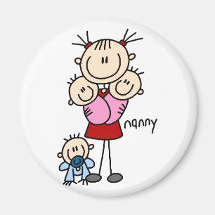 Nanny Stick Figure Magnet