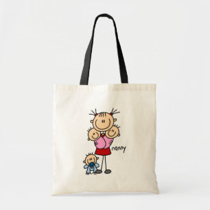 Nanny Stick Figure Tote Bag