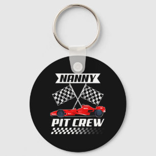 Nanny t Crew Racing Family Race Car Birthday Boy Key Ring