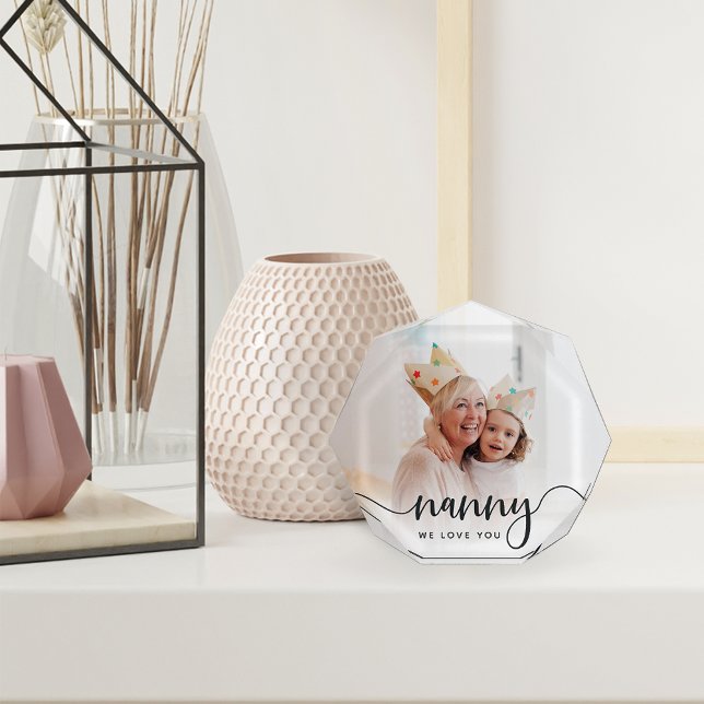 Nanny We Love You | Grandma Script Overlay Photo Block (Creator Uploaded)