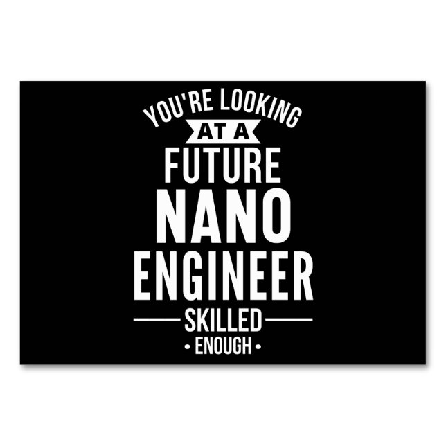 NANO engineer gift Table Number (Front)