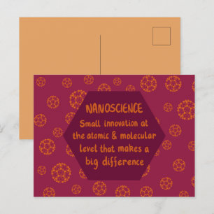 Nanoscience Fullerene Postcard