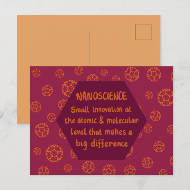 Nanoscience Fullerene Postcard (Front/Back)