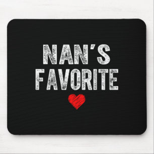 Nan's favourite heart graphic for mothers day mouse pad