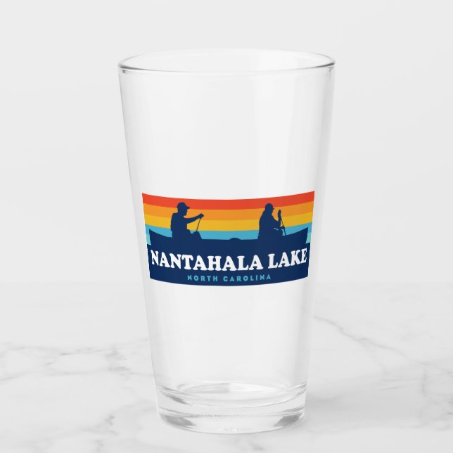 Nantahala Lake North Carolina Canoe Glass (Front)