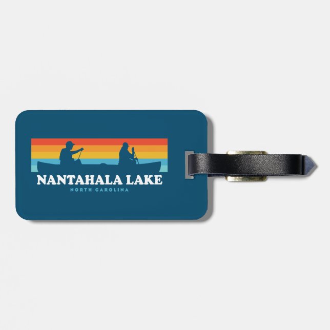 Nantahala Lake North Carolina Canoe Luggage Tag (Back Horizontal)
