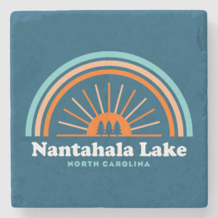 Nantahala Lake North Carolina Rainbow Stone Coaster