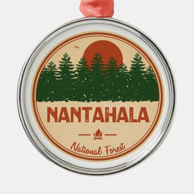 Nantahala National Forest Metal Tree Decoration (Front)