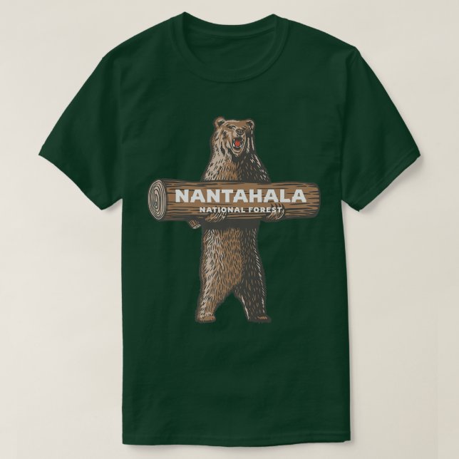 Nantahala National Forest North Carolina NC Growli T-Shirt (Design Front)
