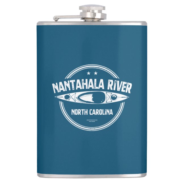 Nantahala River, North Carolina Hip Flask (Front)